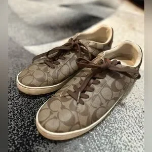 その他 COACH CIPH-115-SCTAN BROWN COACH Size 11.5 Men's Shoes Sneaker Khaki SIG Jacquard Slip